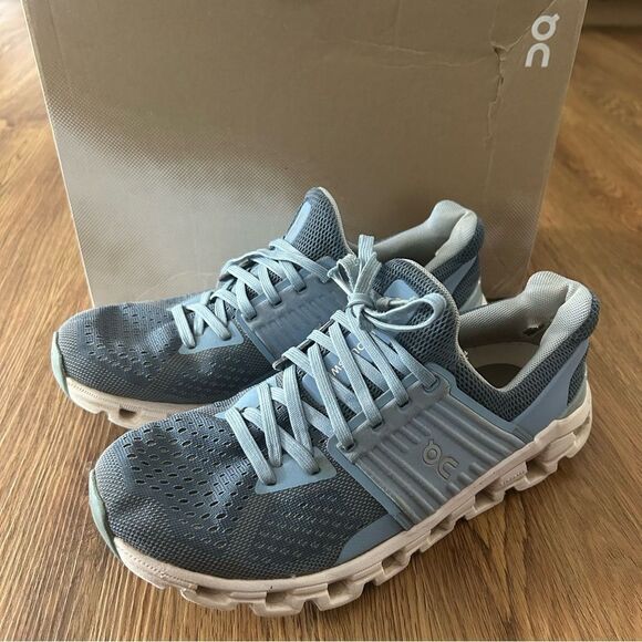 ON CLOUDSWIFT blue athletic training running lace up shoes sneakers women’s 6.5 - Picture 2 of 8